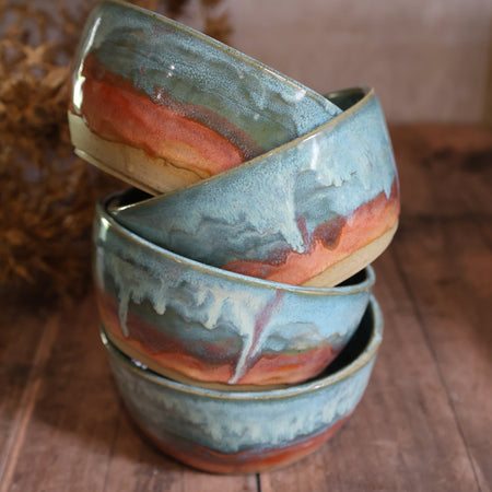 Handmade Ceramic Sunrise Breakfast Bowls