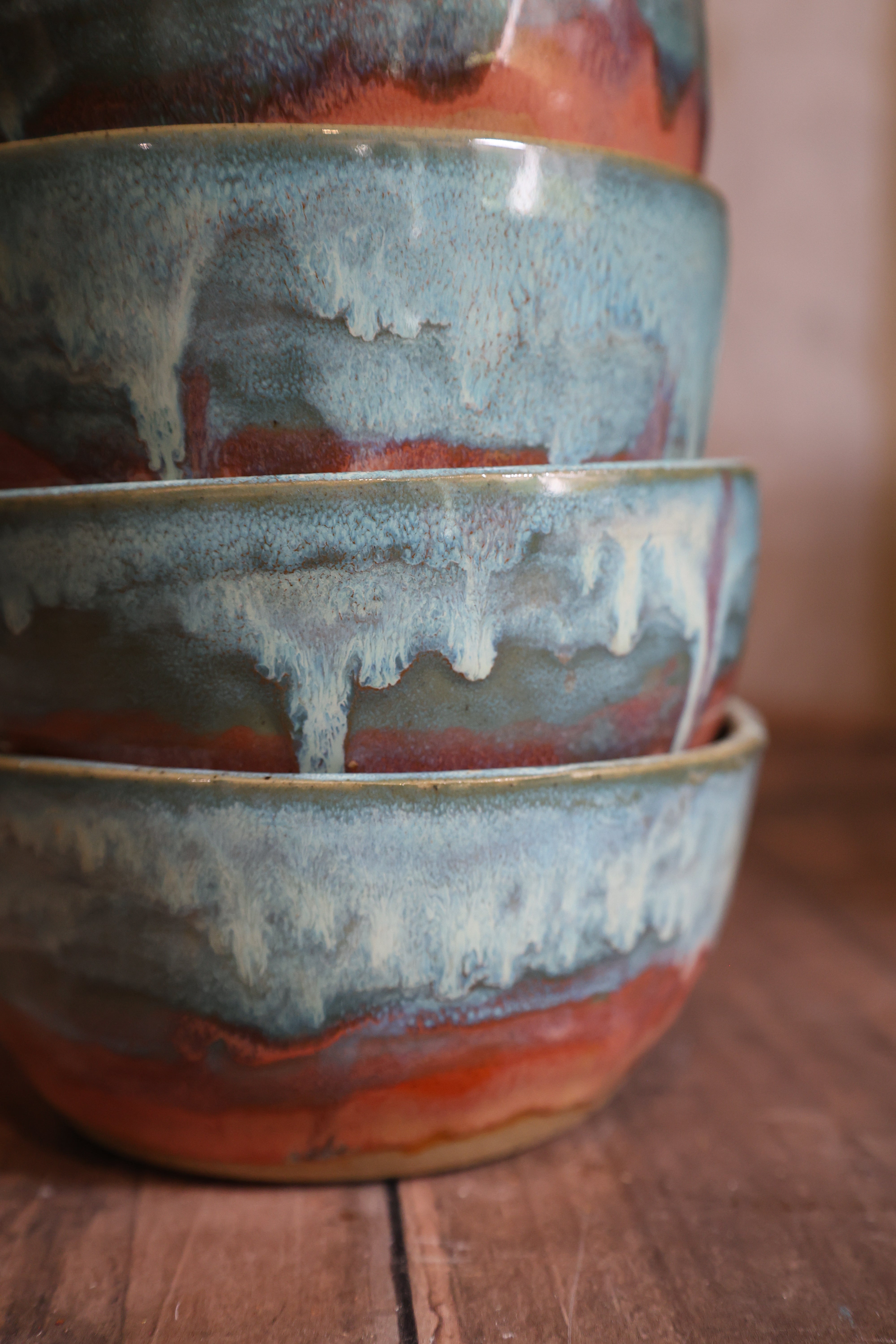 Handmade Ceramic Sunrise Breakfast Bowls