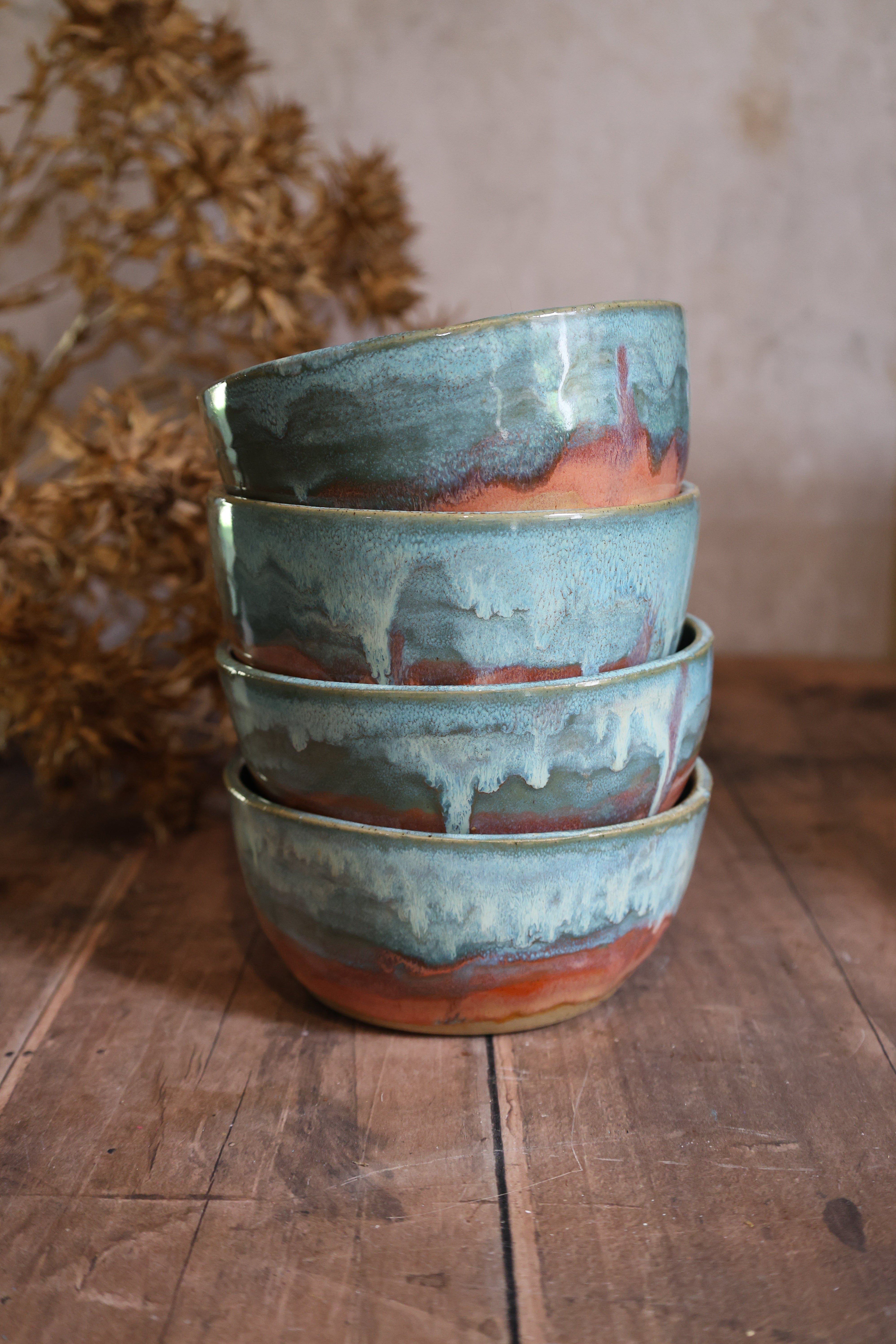 Handmade Ceramic Sunrise Breakfast Bowls