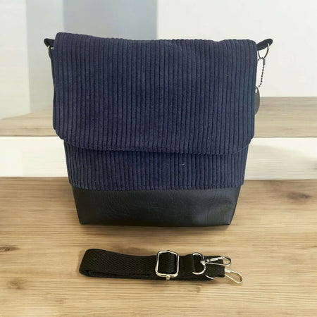 Medium Messenger Bag - Navy Corduroy
