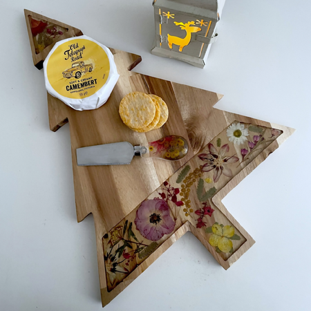 Botanical Christmas Tree Serving Board and Knife Set No.6