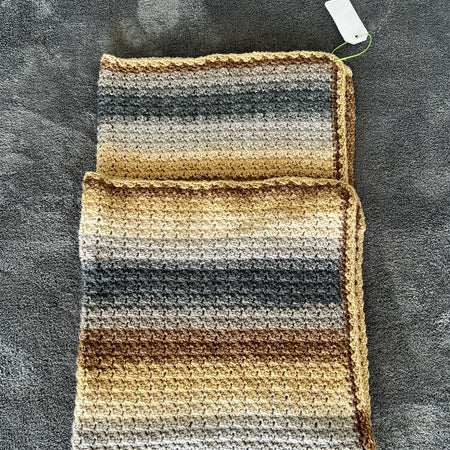 Blanket | Handmade Crochet | Browns & Greys