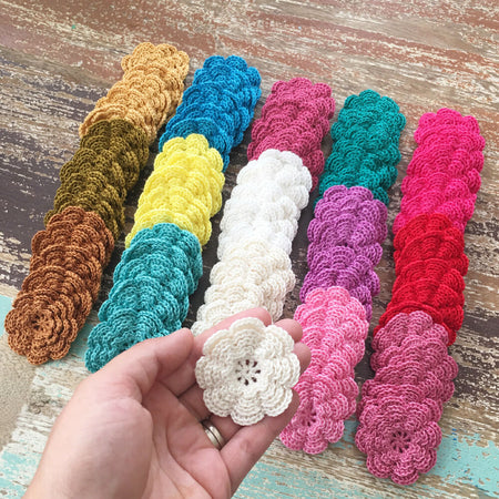 Pack of 5, handmade Crochet flowers