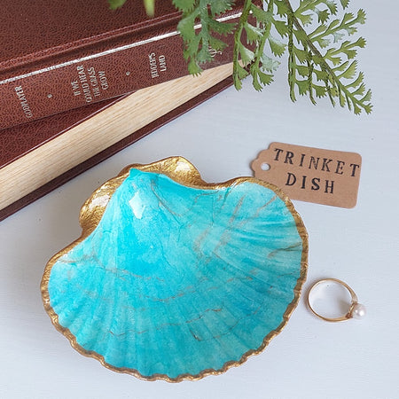 Real Shell Trinket Holder – Handcrafted Ocean Inspired Art - Ring Dish
