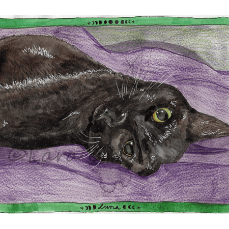 Luna cat - art print