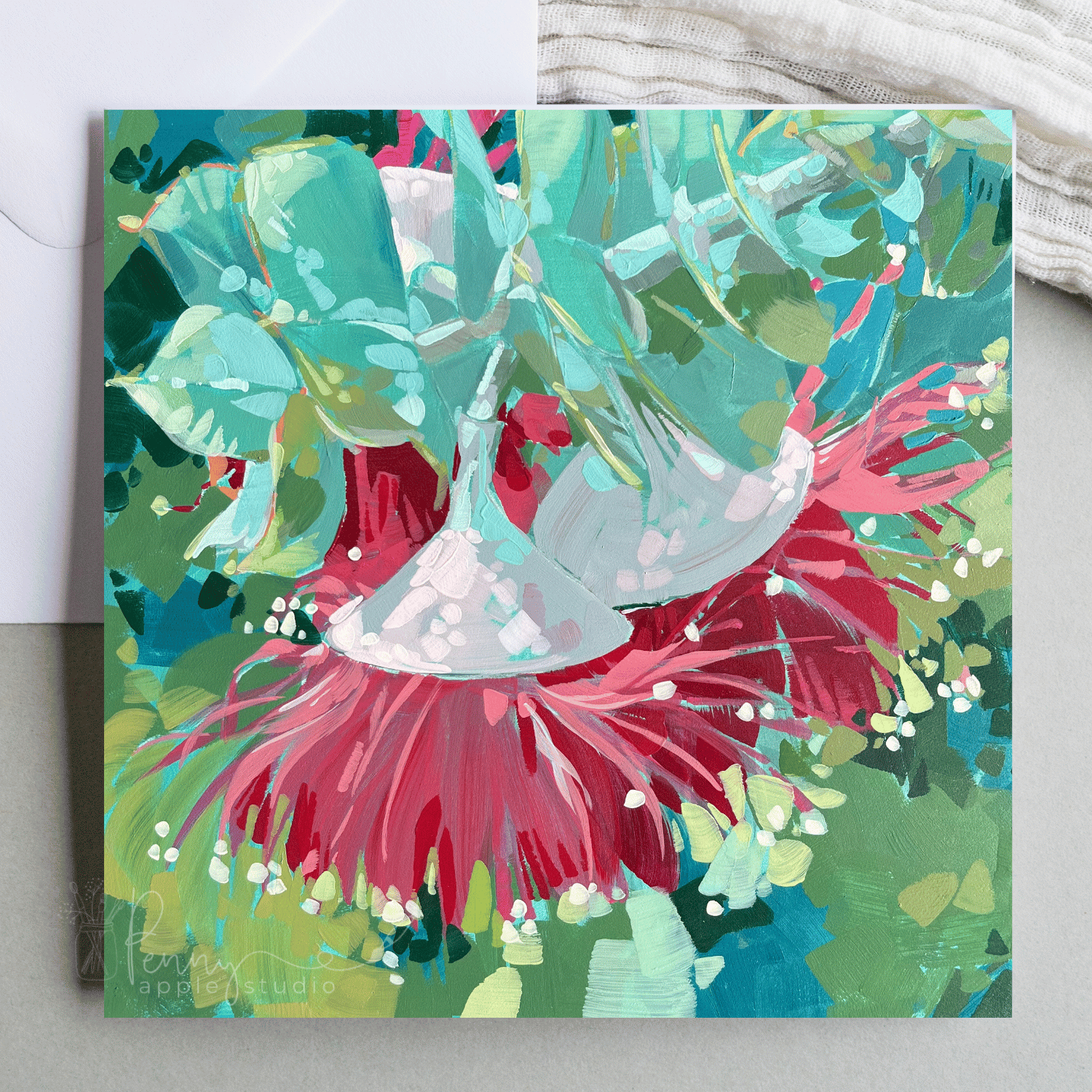 (1) Australian Gumflower Greeting Card – You Choose