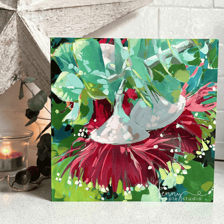 (1) Australian Gumflower Greeting Card – You Choose