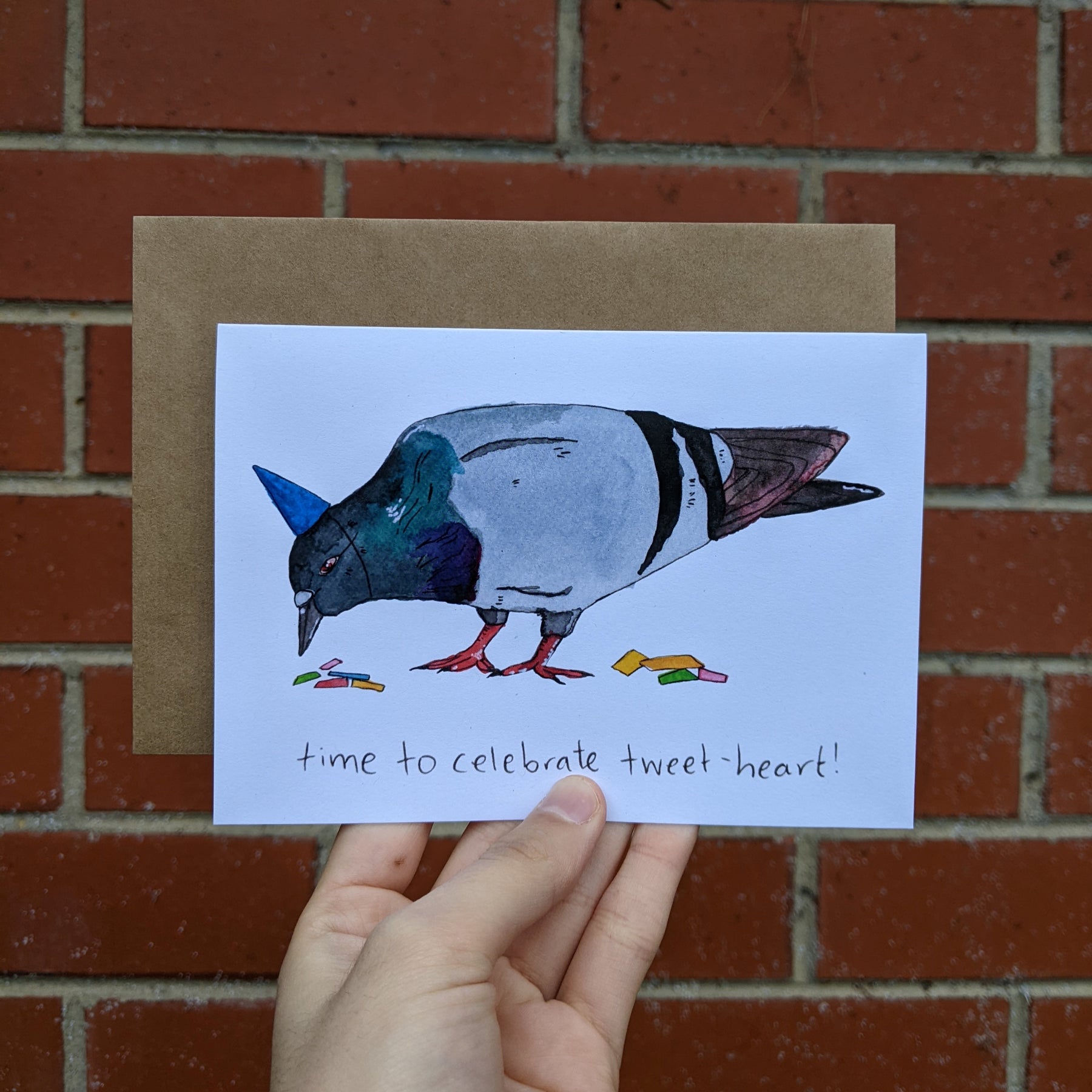 Party Pigeons - set of 6 birthday cards