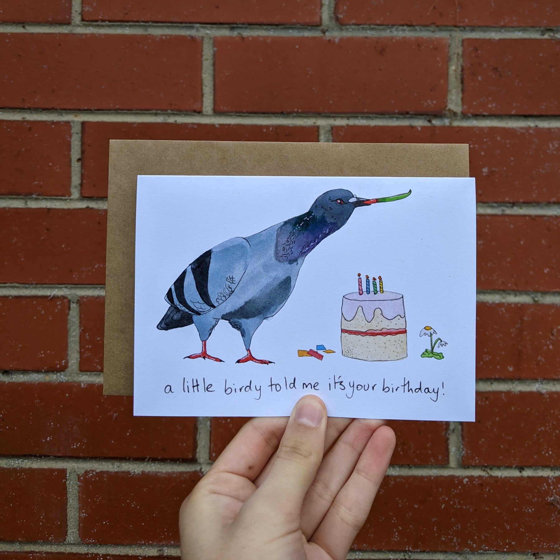 Party Pigeons - set of 6 birthday cards