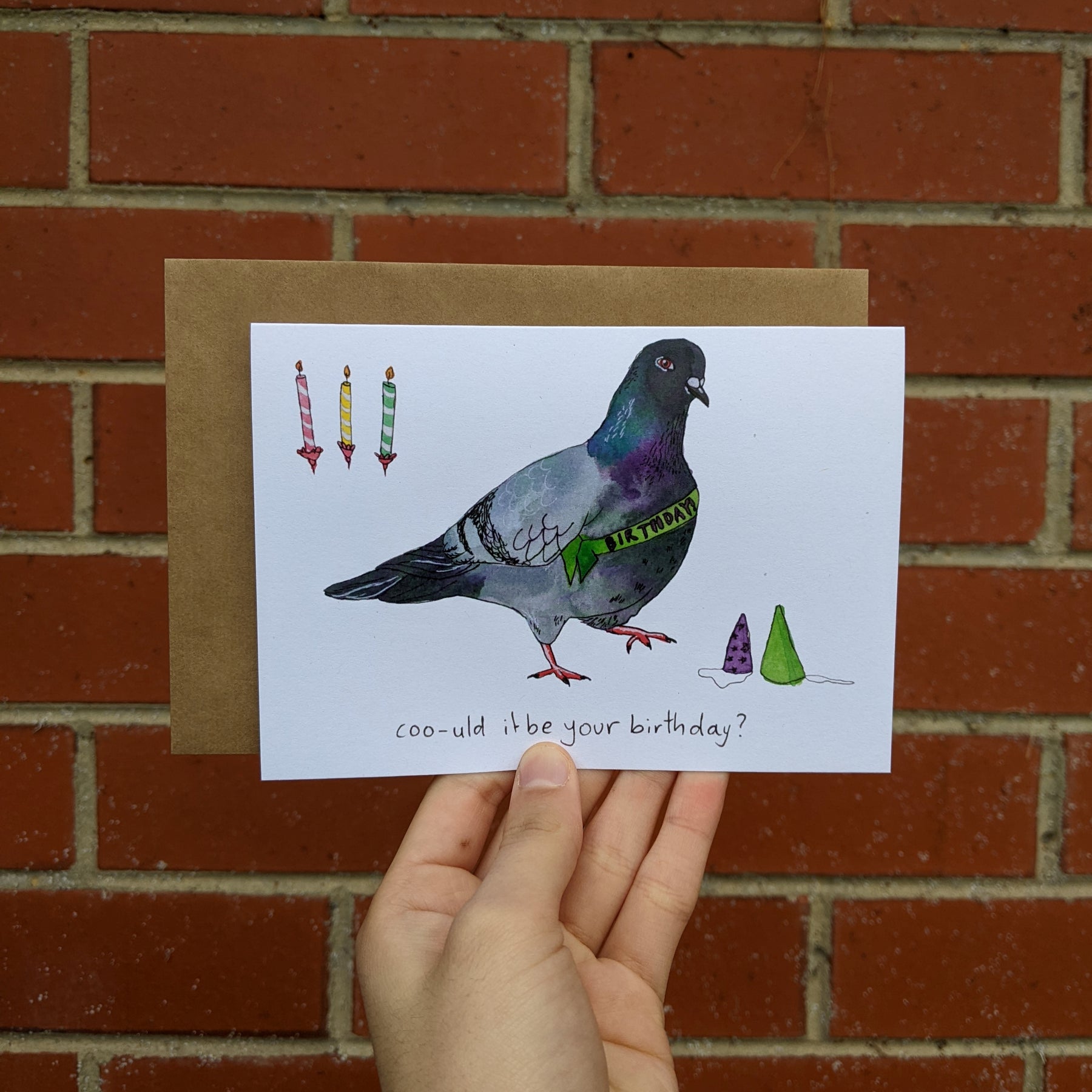 Party Pigeons - set of 6 birthday cards