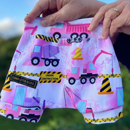 Machinery for Girls - Handmade Baby Girl Pants by Dumbleton Duds | Sizes 000, 00, 0, 1, 2