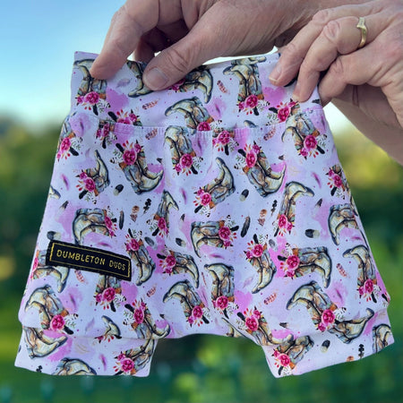 Cowgirl Boots - Handmade Baby Girl Pants by Dumbleton Duds | Size 000, 00, 0, 1