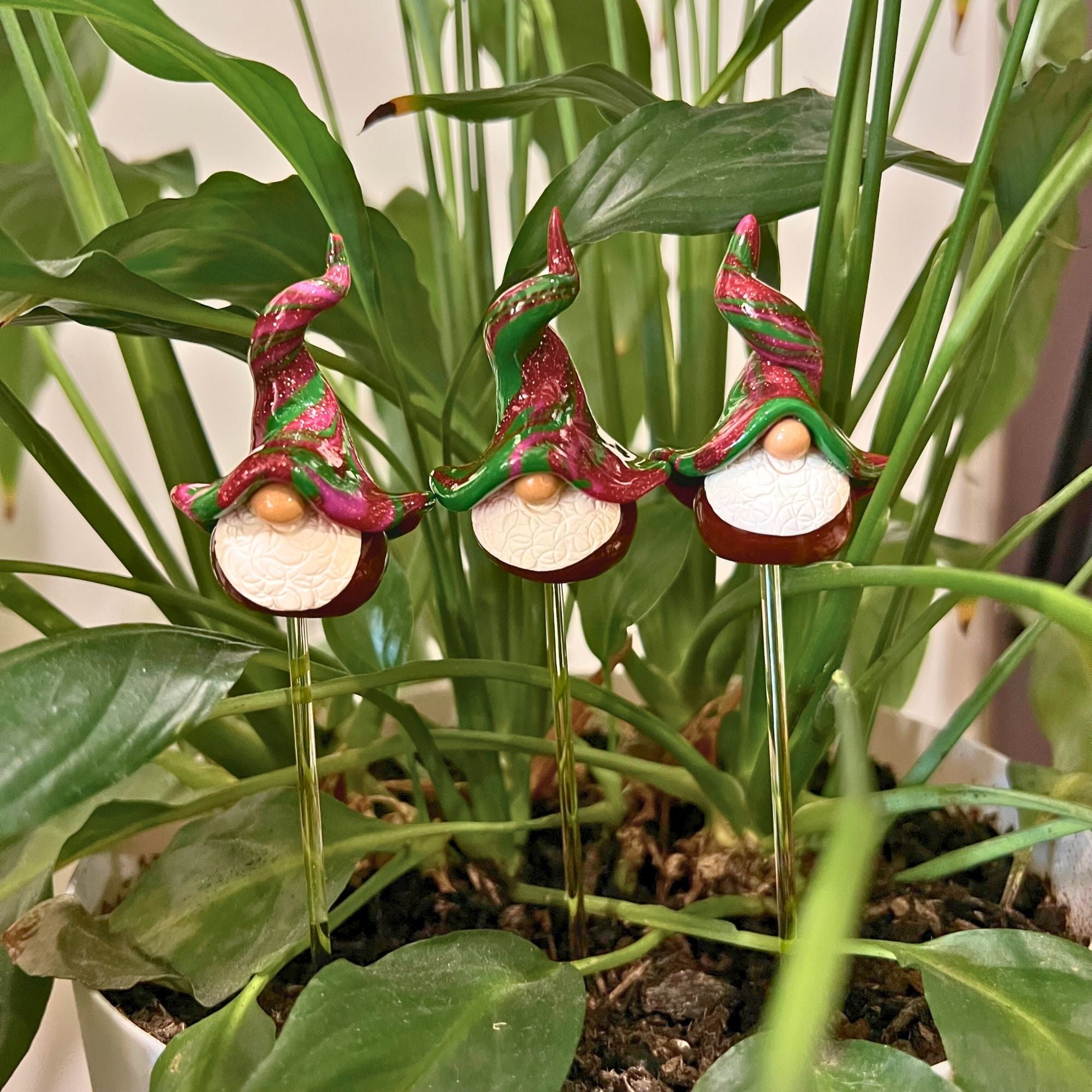 Whimsical gnome trio - Wizzlefink, Twill, & Pic