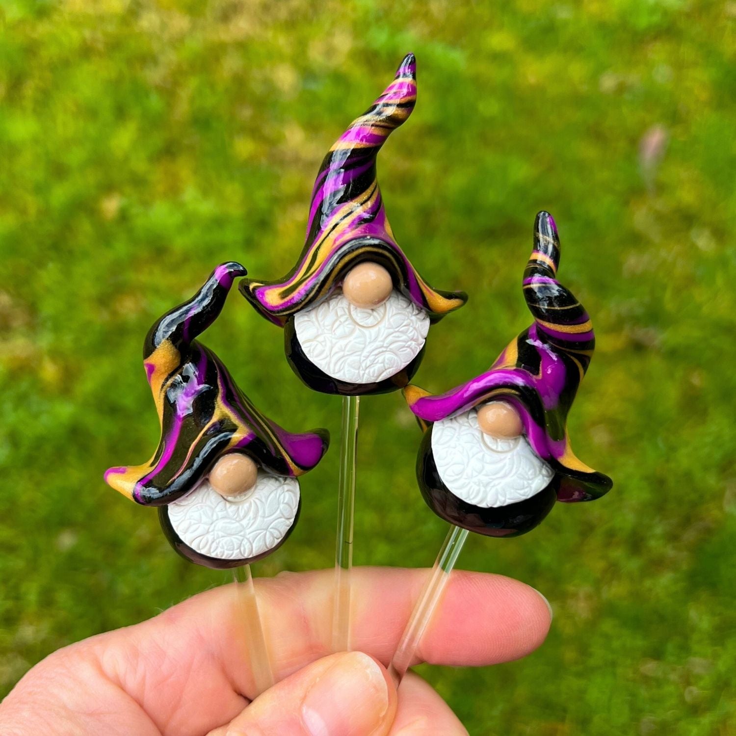 Whimsical gnome trio - Duskwyn, Nyxin & Thornwick