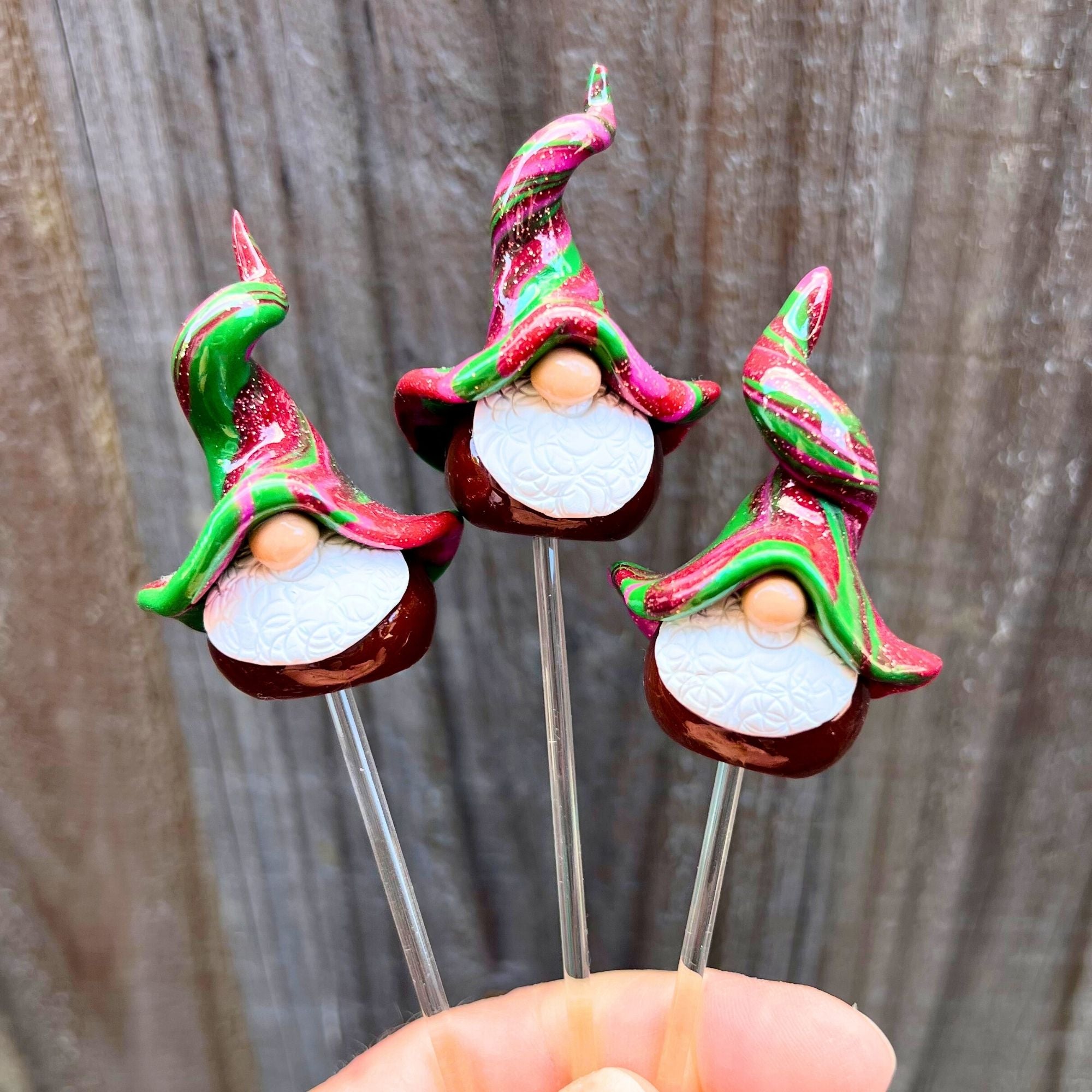 Whimsical gnome trio - Wizzlefink, Twill, & Pic