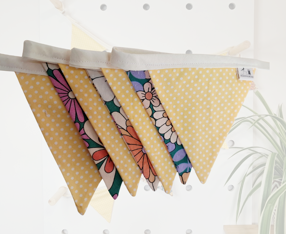 Floral & Polka Dots Joyful Bunting