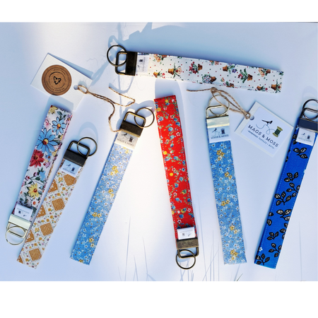 Large - Funky Fabric Key Fobs