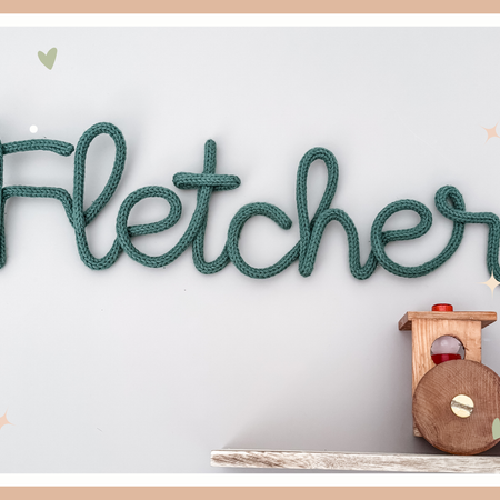 Knitted Name Sign