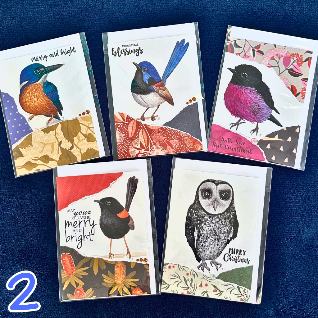 EARLY BIRD Christmas card pack of 5 (choice of options)