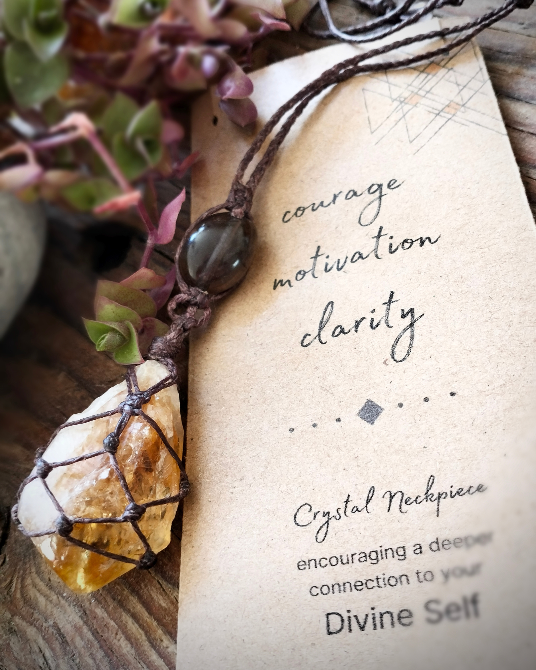 •| CITRINE | SMOKEY QUARTZ |• NECKLACE