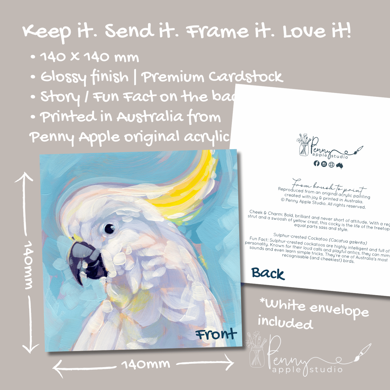 (3) Australian Bird Greeting Card Set – Expressive Art