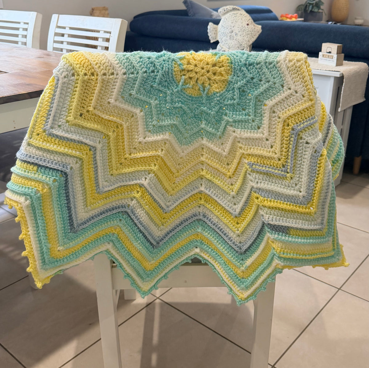 #065 Star Lap Blanket/ Throw Rug