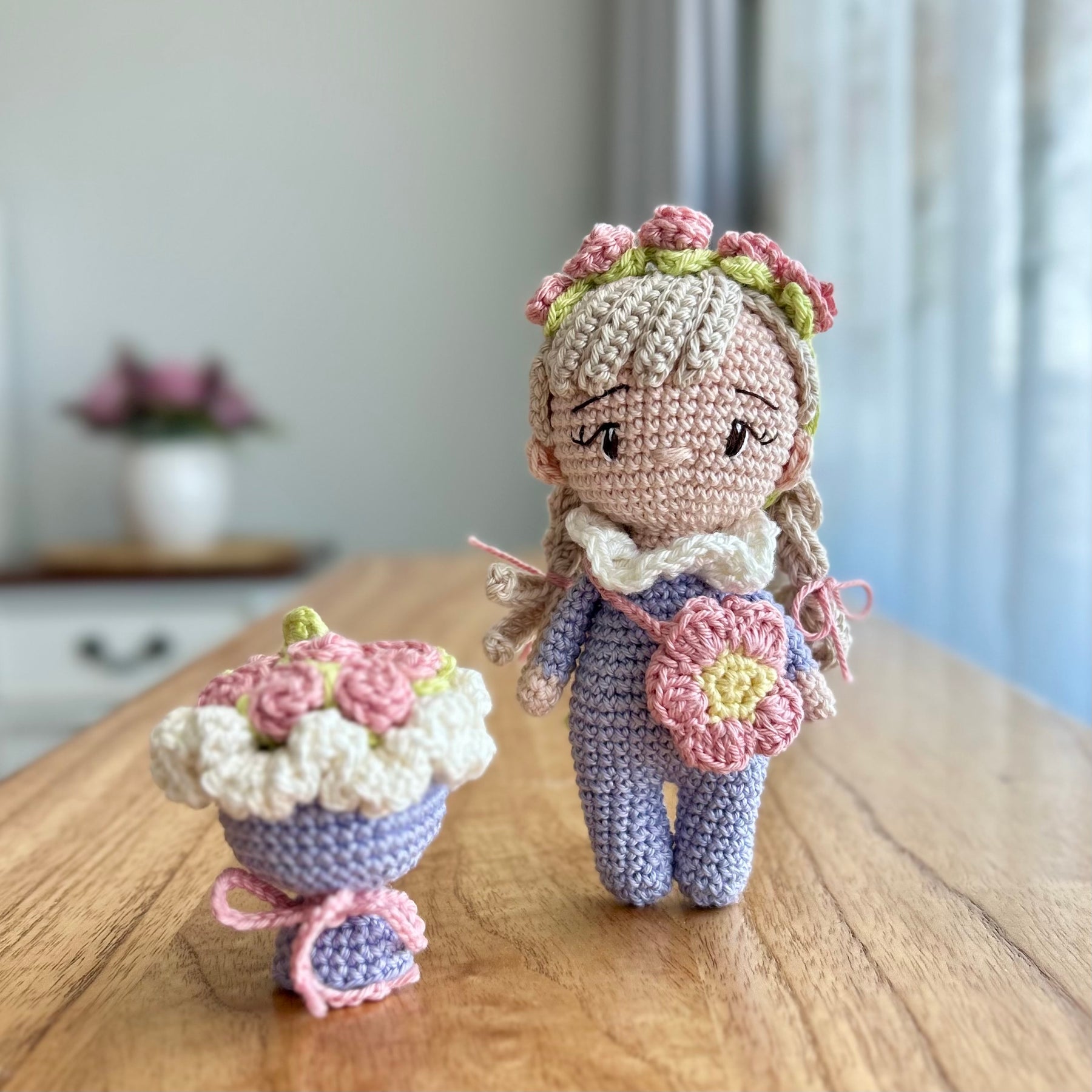 New | Doll & Bag Charm Set | Crochet | 14cm | Ready to Ship
