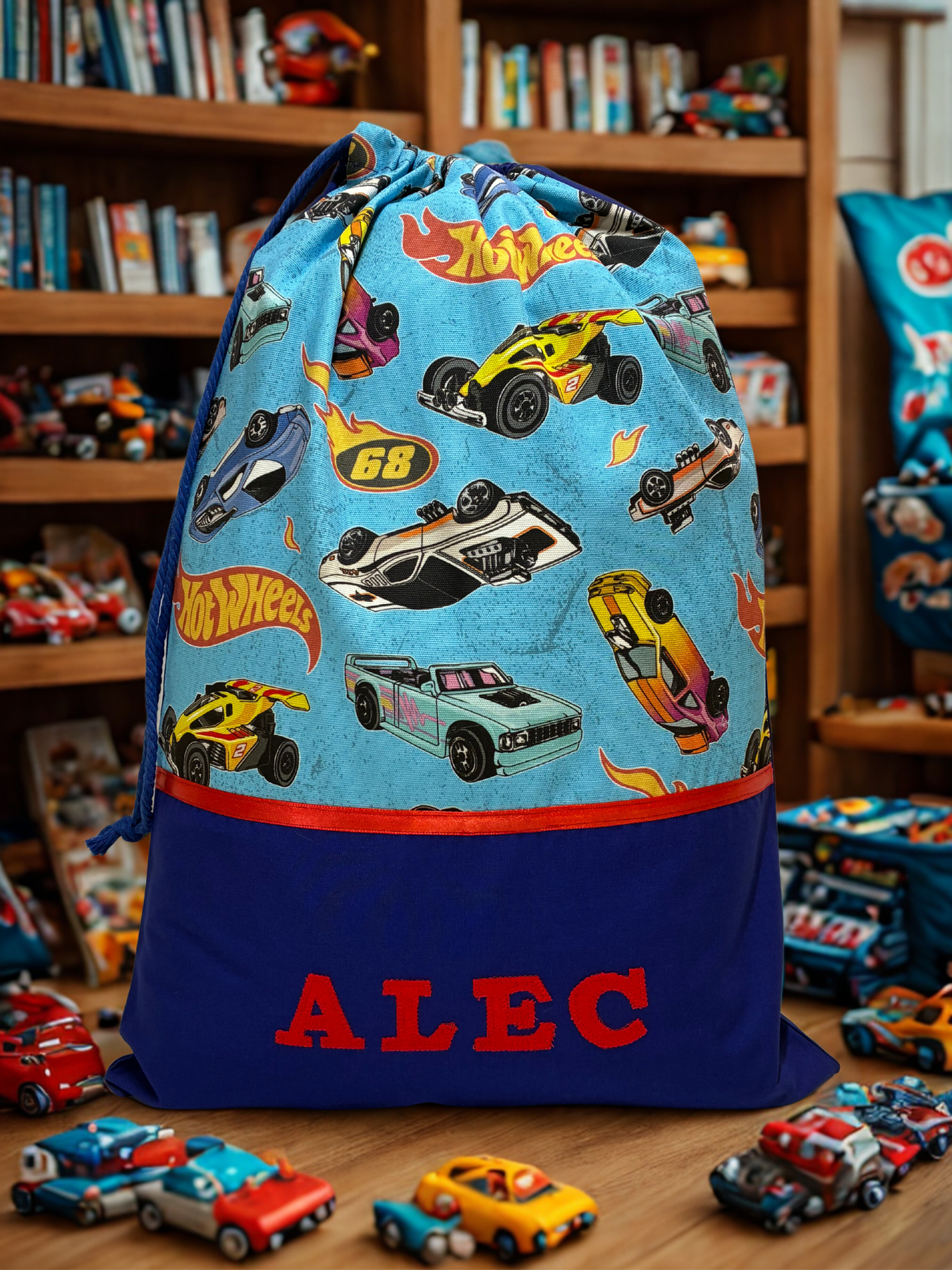 Children's Library Bag , Handmade, Personalised