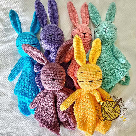 Handmade | Crochet | Bunny | Security Blanket | Comforter | Lovey