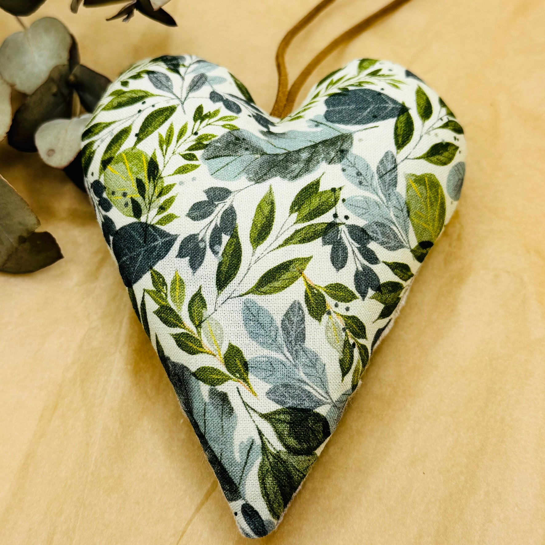 Hand Embroidered Keepsake Heart filled with Australian wool - the Verge Bloom Heart