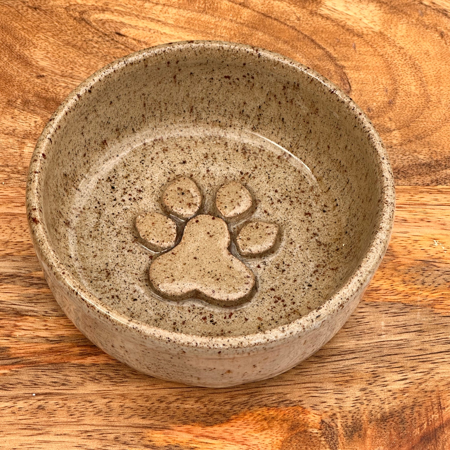 Ceramic Dog Bowl - Paw or Bone - Blue/White