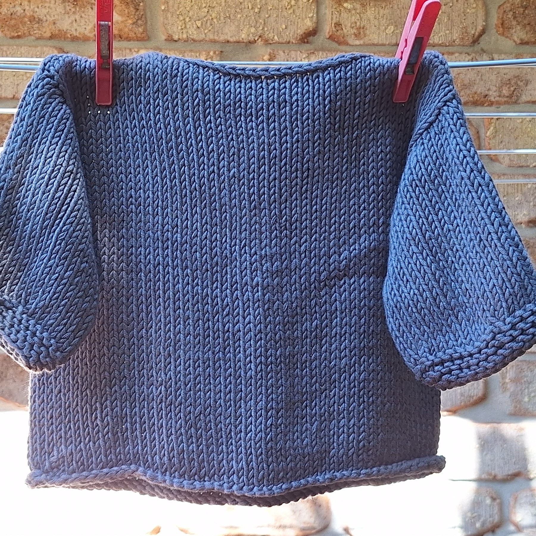 Bamboo-cotton Boxy Baby Sweater Sz 3-6mths