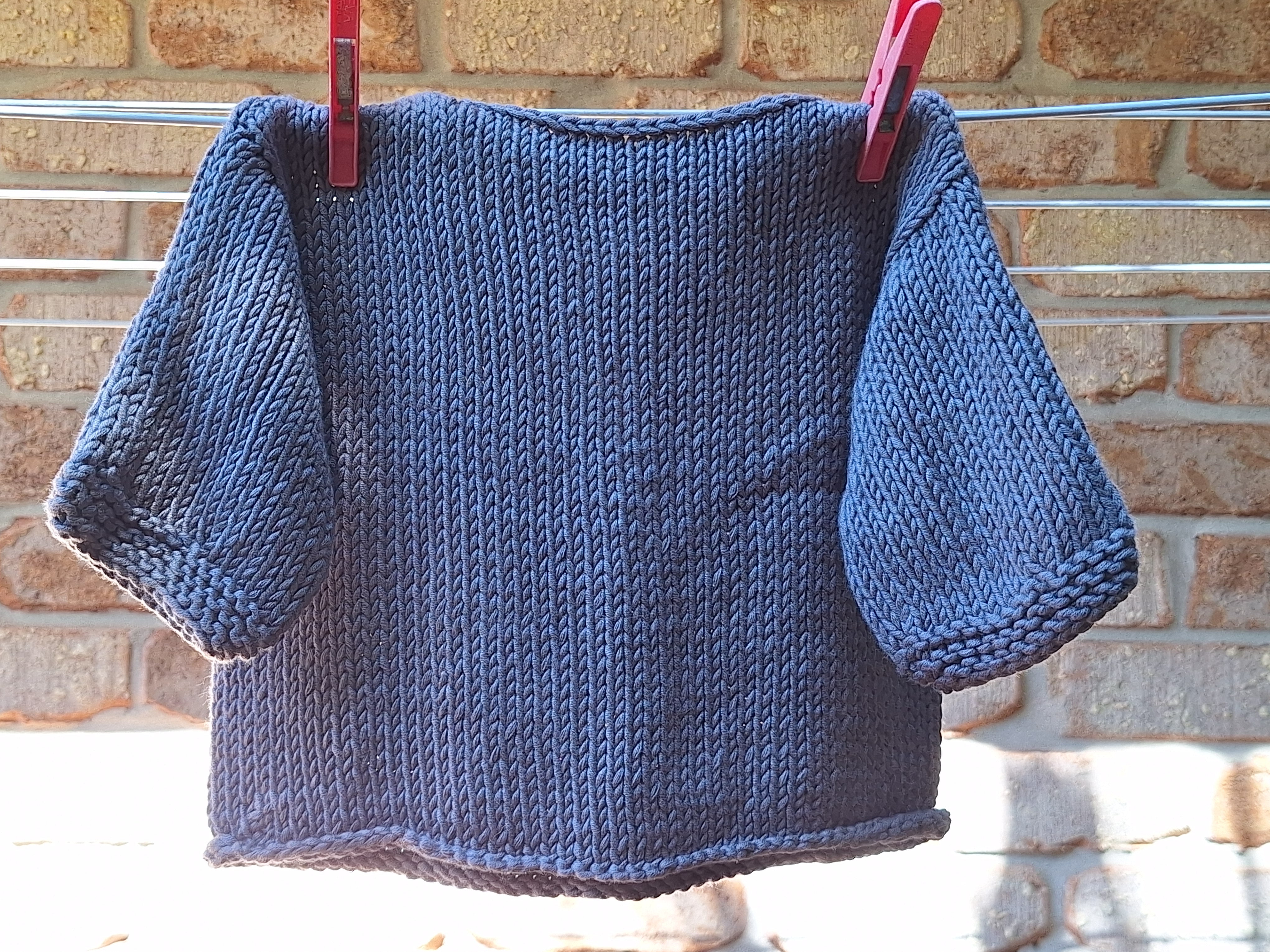Bamboo-cotton Boxy Baby Sweater Sz 3-6mths