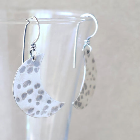 Medium Crescent Moon Earrings - Handcrafted with Australian Made Sterling Silver