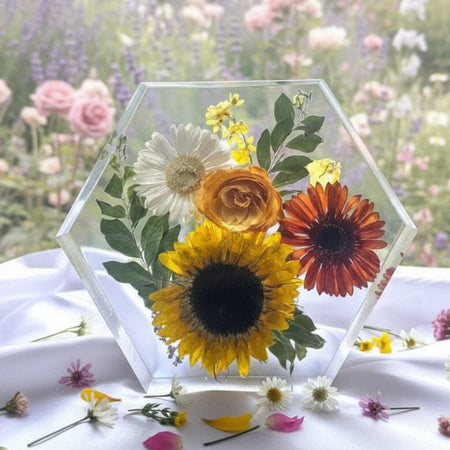 FOREVER BLOOMS  Large Hexagon - CUSTOM ORDER ONLY