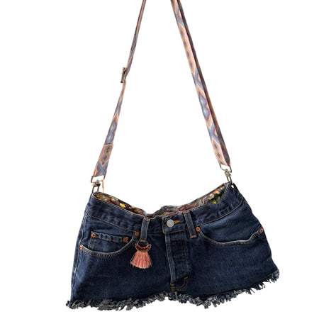 UPCYCLED DENIM JEANS HOBO BAG