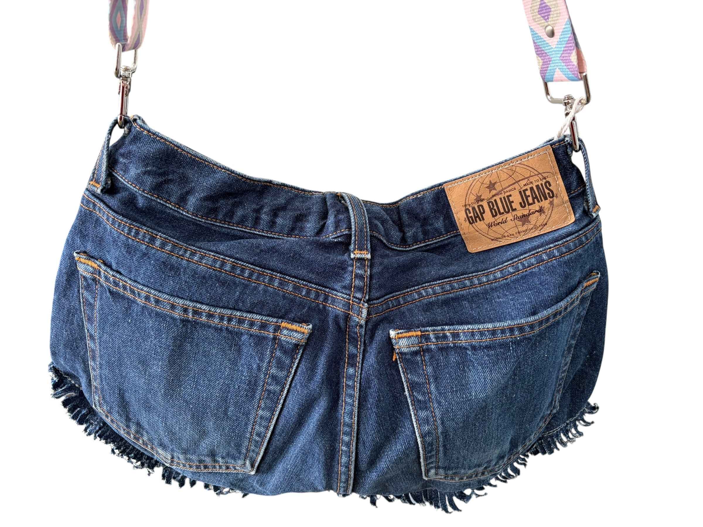 UPCYCLED DENIM JEANS HOBO BAG