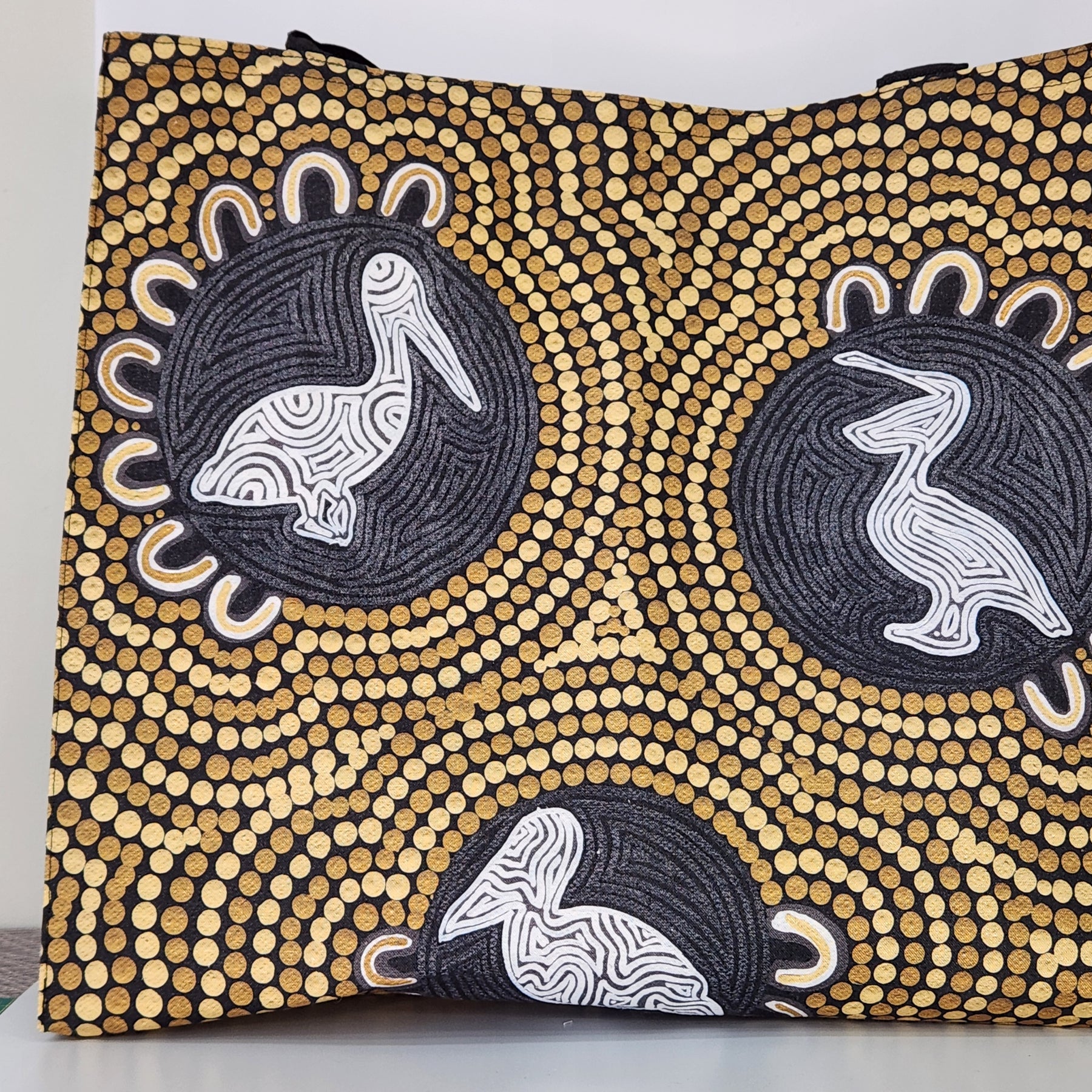 Tote Bag with boxed corners - Aboriginal Design