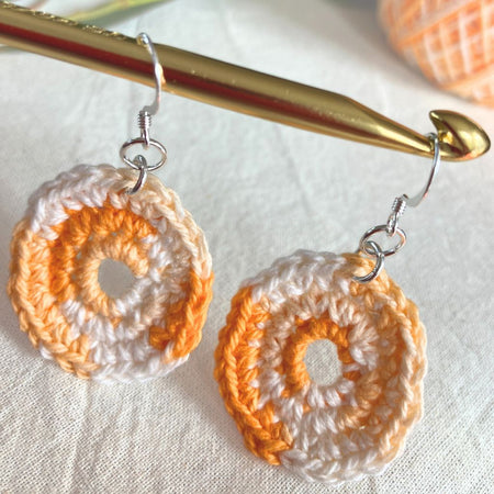 Summer Glow Ombre - Handmade Cotton Crochet Dangle Earrings