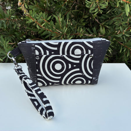Norfolk Pouch - Black Circles (Averly Designs) | Ready to ship | FREE Postage