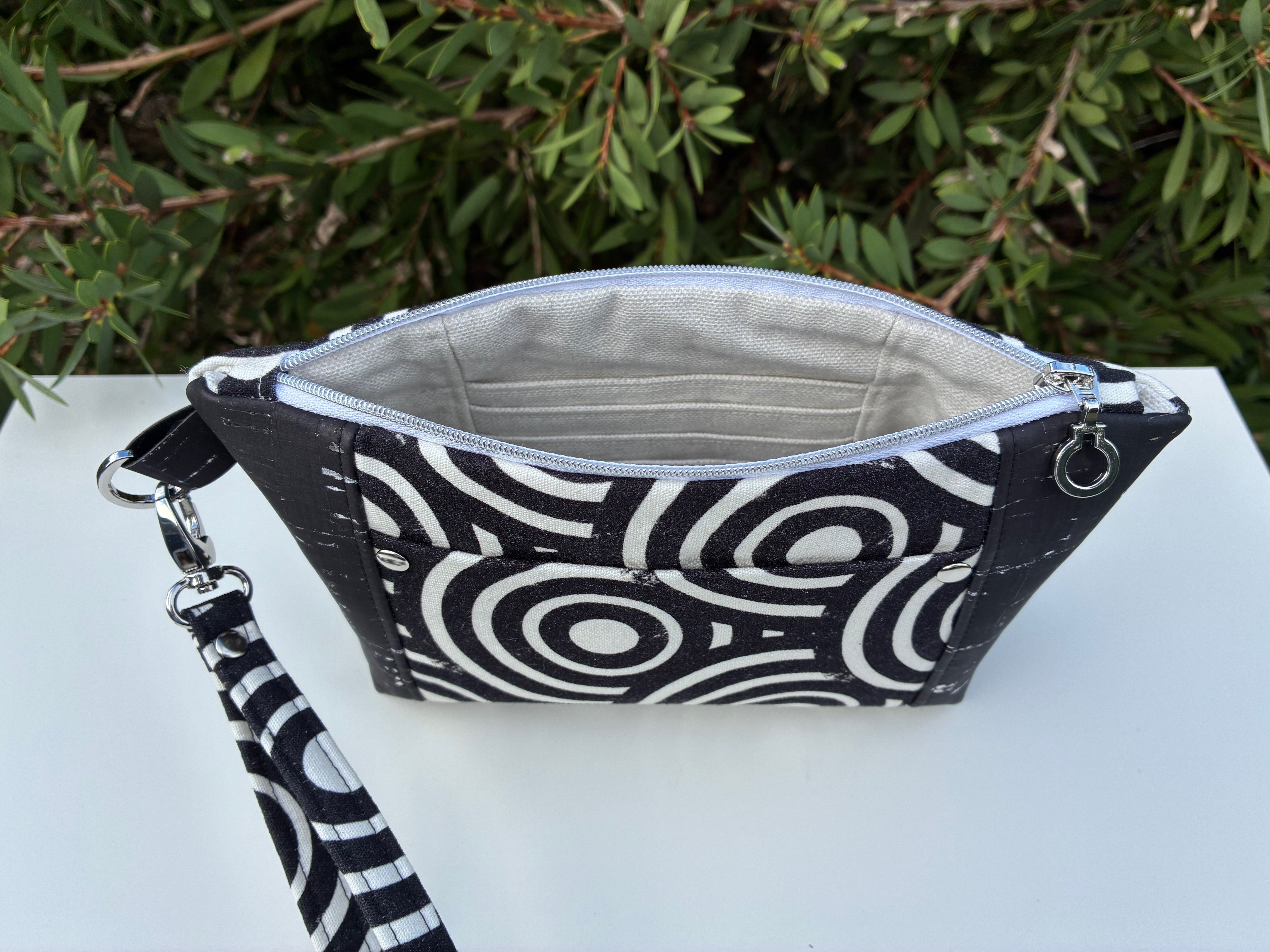 Norfolk Pouch - Black Circles (Averly Designs) | Ready to ship | FREE Postage