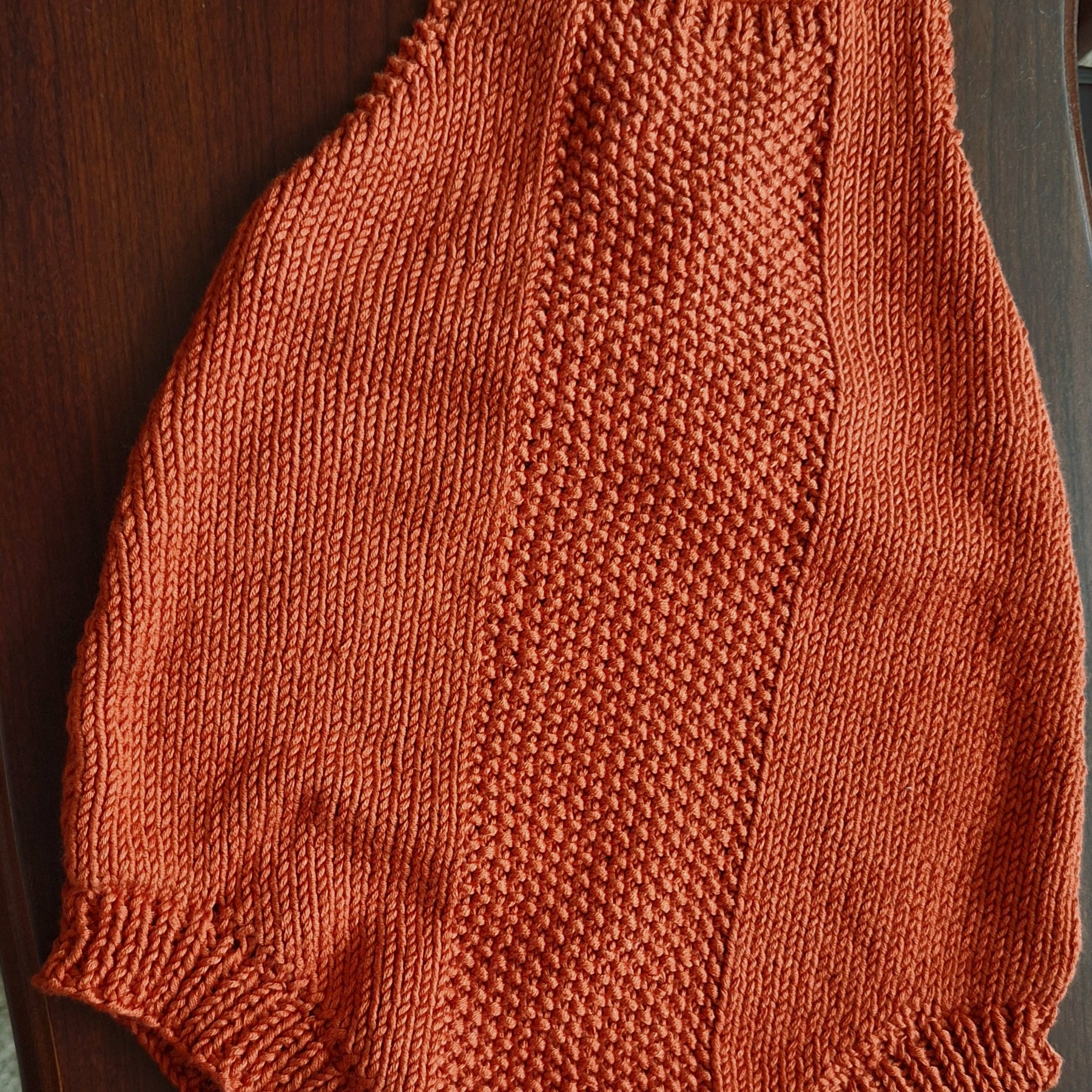 Baby Romper Sz 3-6 mths Handknitted in 100% Natural Yarn