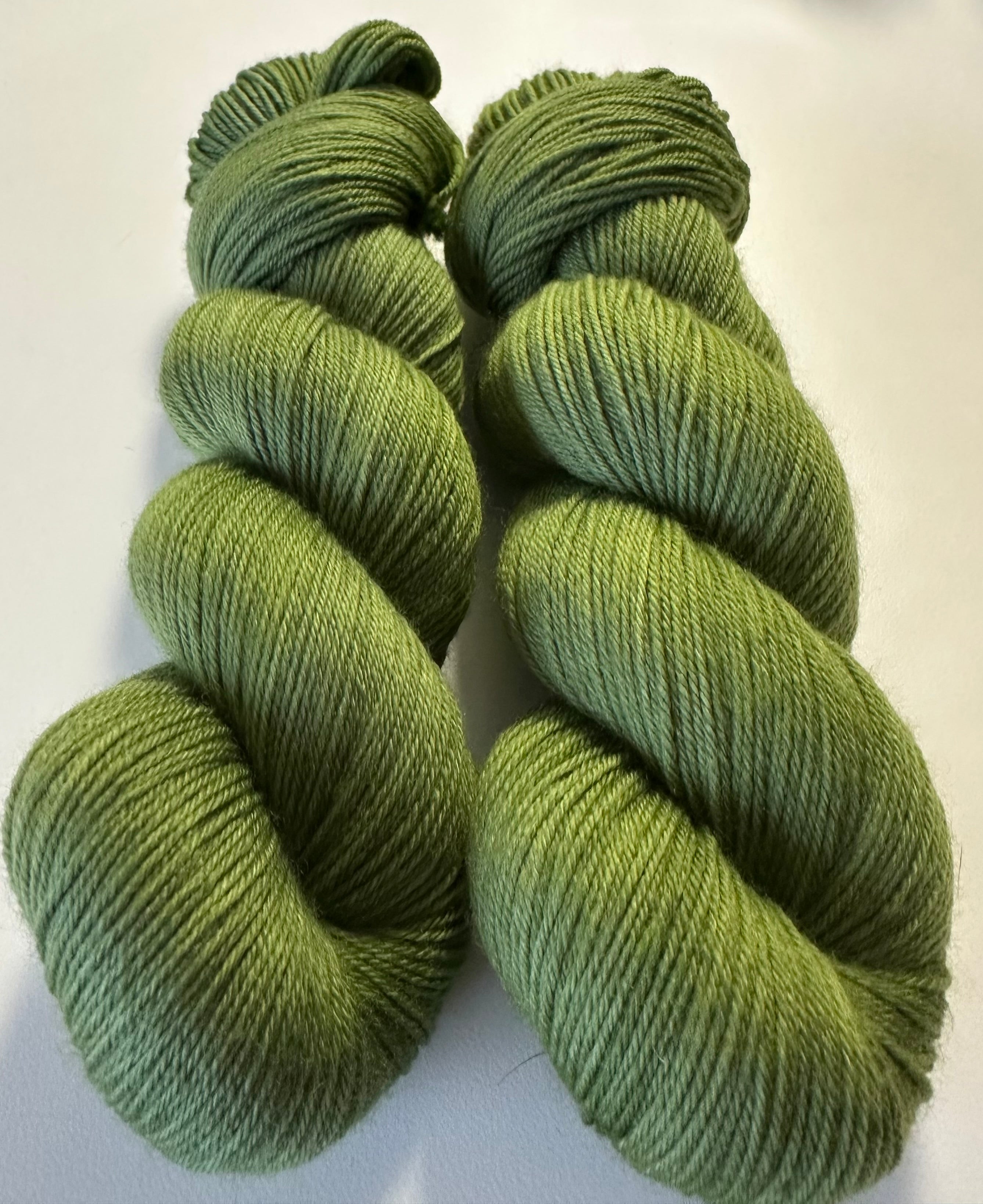 Optillian Green - 4ply Deluxe Hand Dyed Yarn