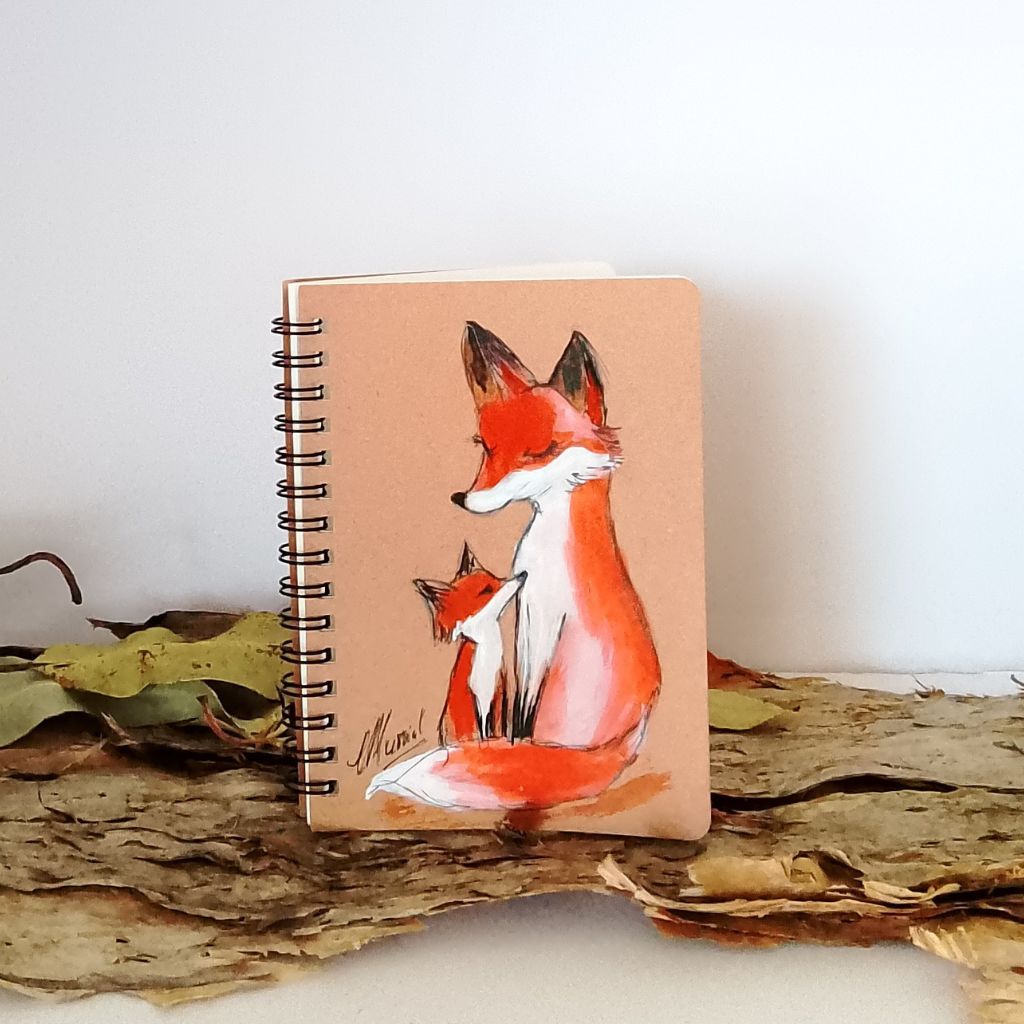 Handpainted Small Fox Notepad - Lined