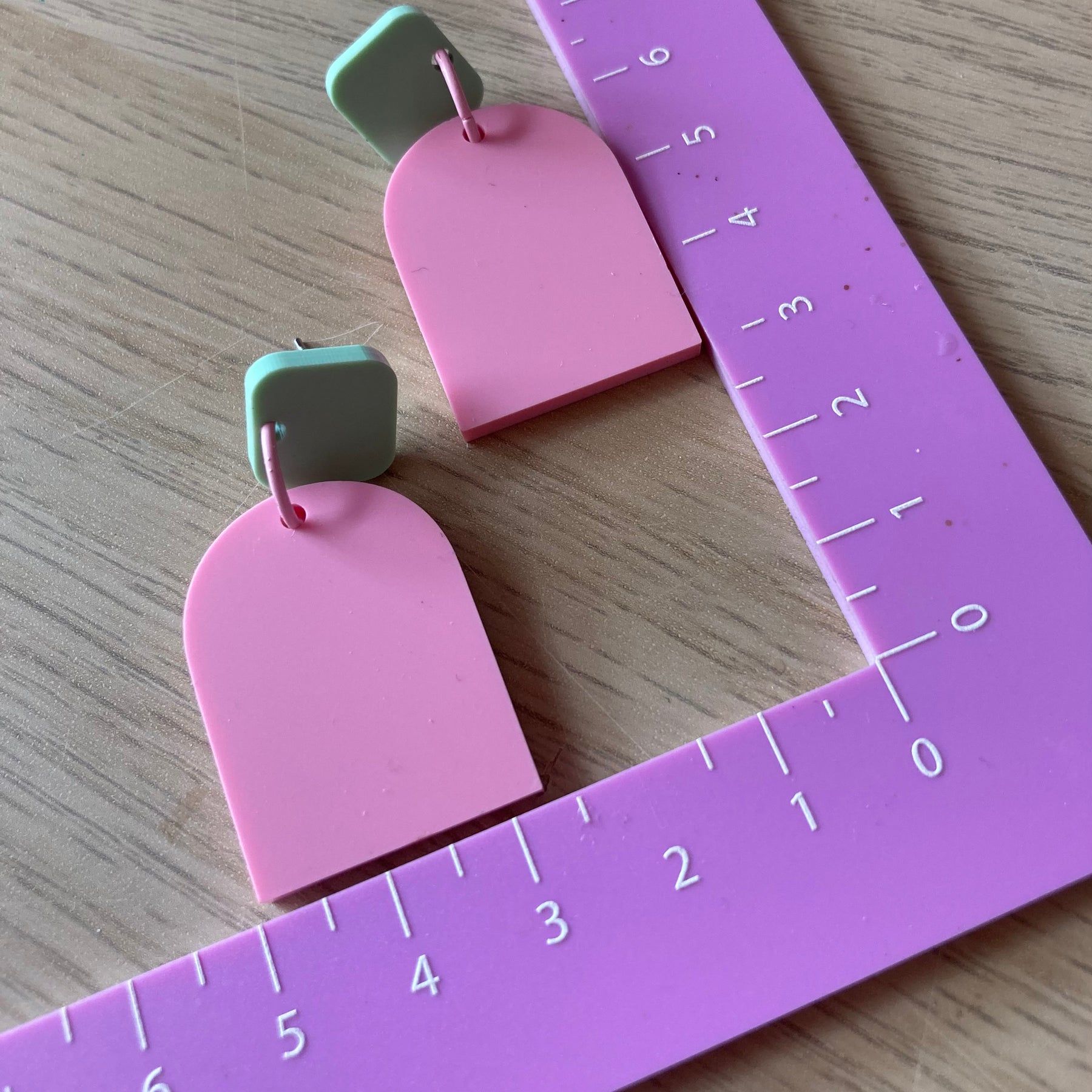 Pastel arch earrings