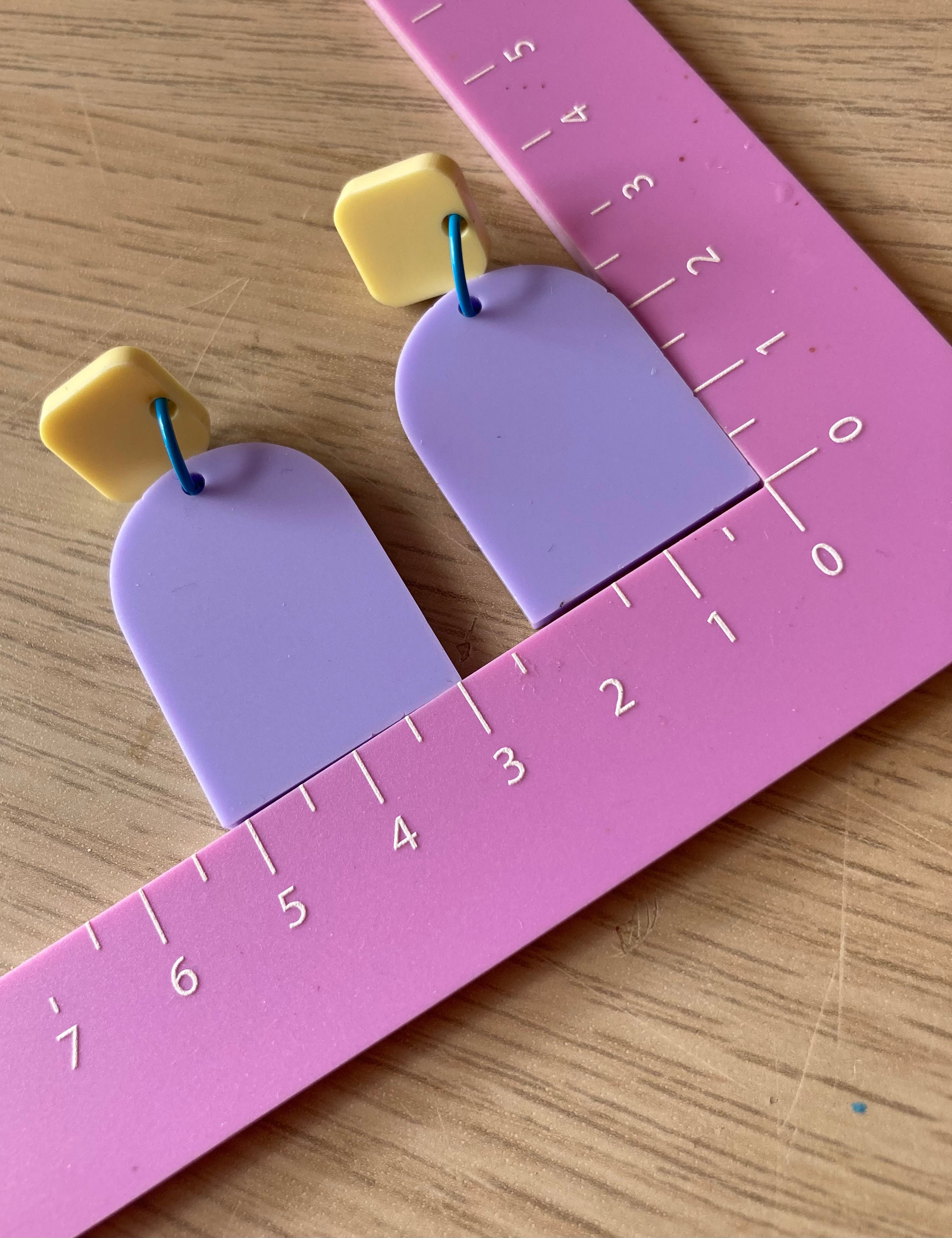 Pastel arch earrings