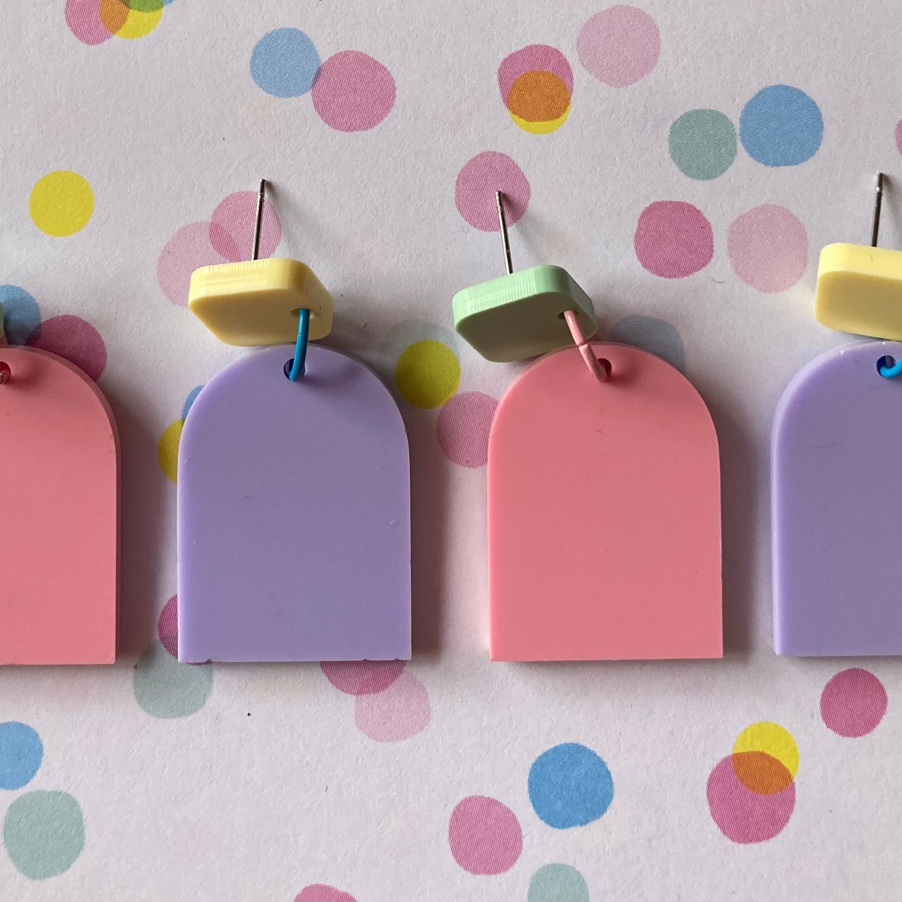 Pastel arch earrings