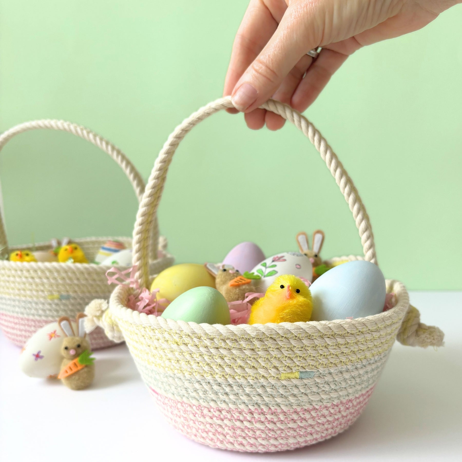 Cotton Rope Pastel Basket