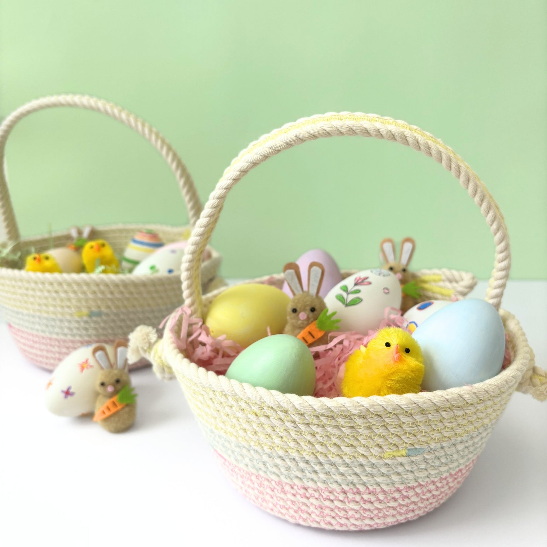 Cotton Rope Pastel Basket