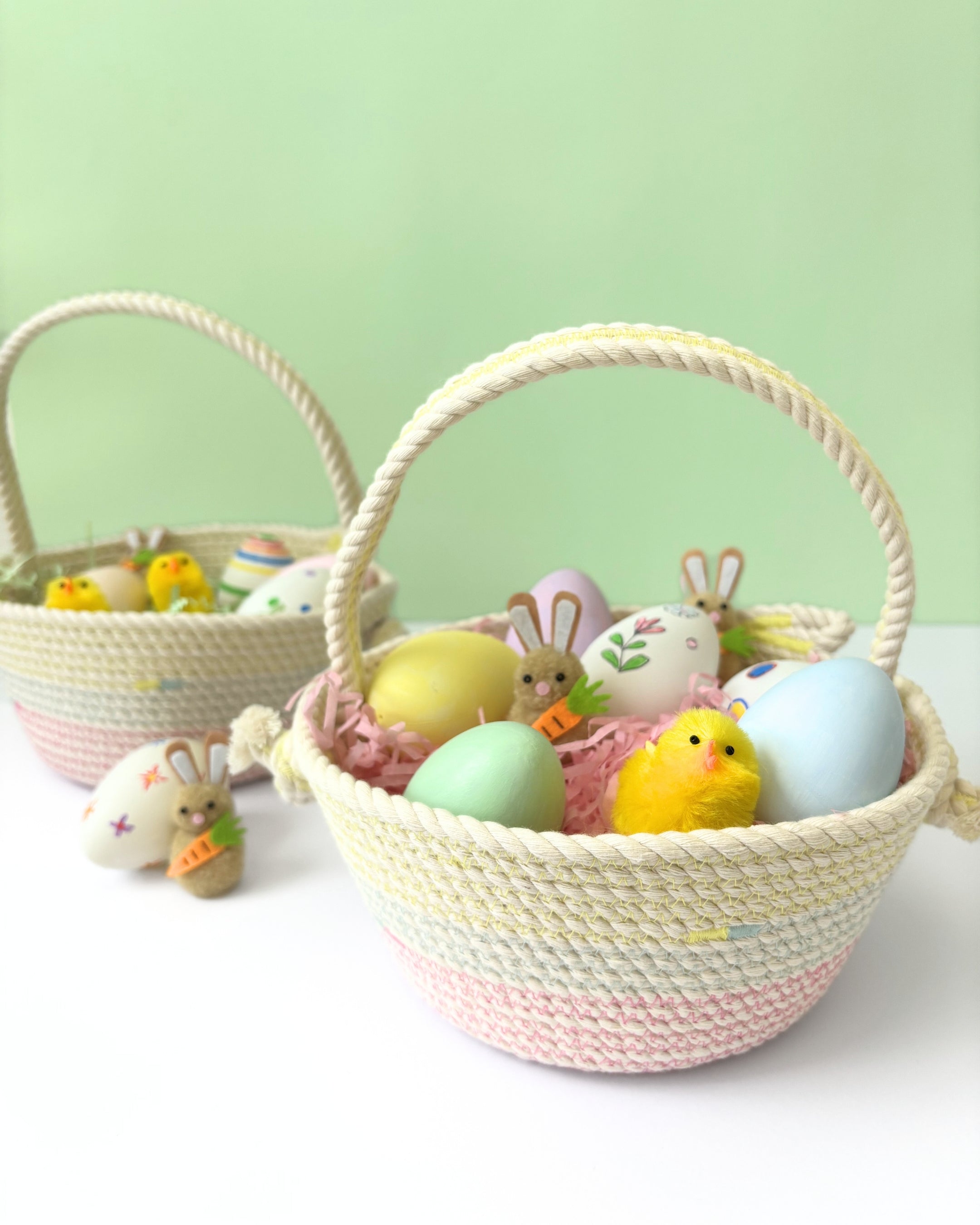 Cotton Rope Pastel Basket